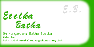 etelka batha business card